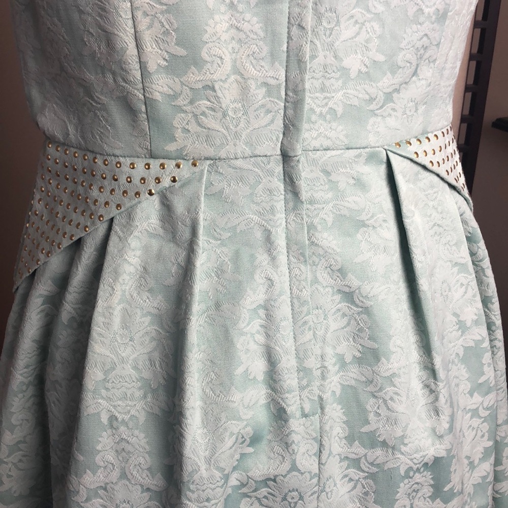 RW&Co Mint Green Jacquard Fit and Flare Dress Size 6 - Picture 12 of 15